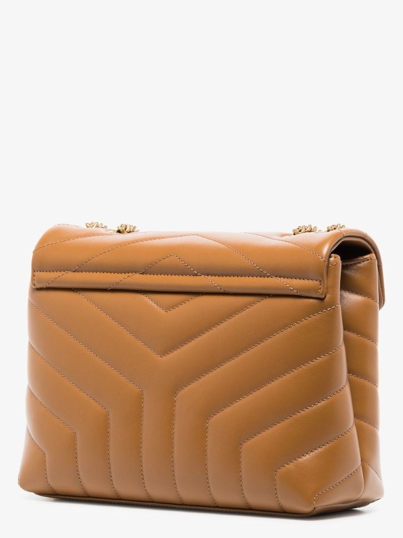 Brown Loulou Small Leather Shoulder Bag