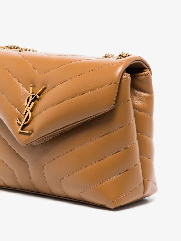 Brown Loulou Small Leather Shoulder Bag