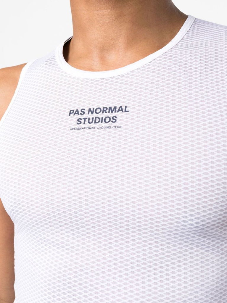 White Control Base Layer Cycling Top