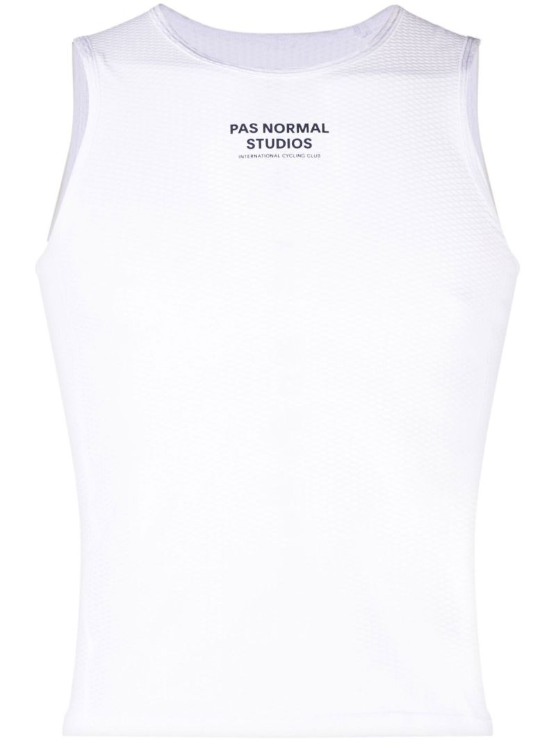 White Control Base Layer Cycling Top