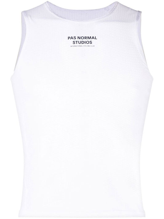 White Control Base Layer Cycling Top