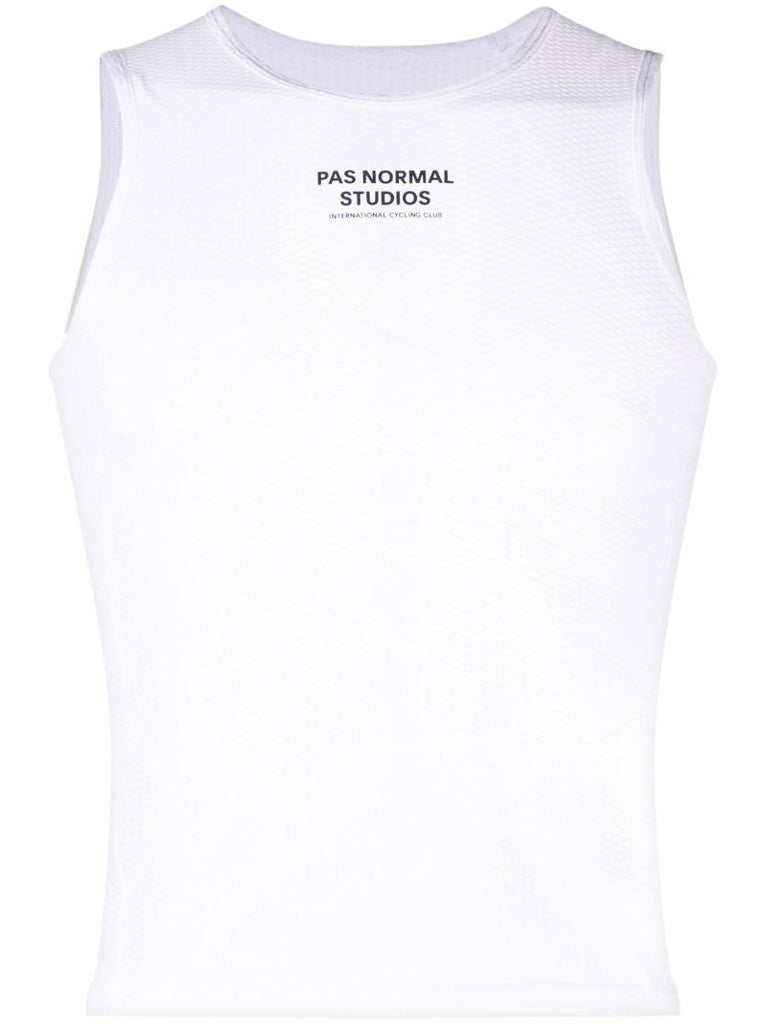 White Control Base Layer Cycling Top