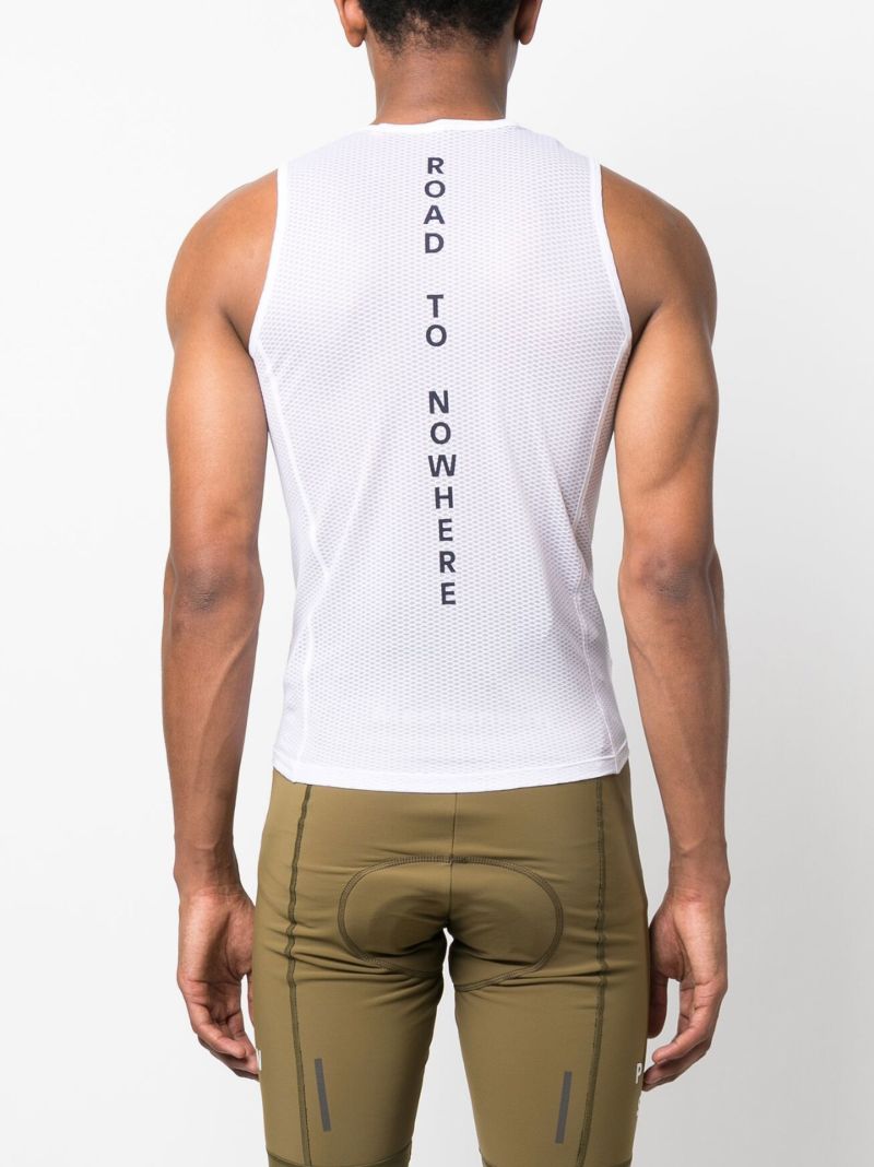 White Control Base Layer Cycling Top