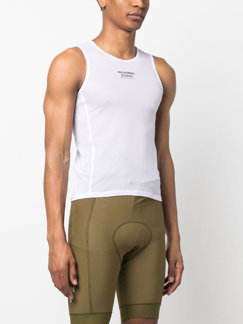 White Control Base Layer Cycling Top