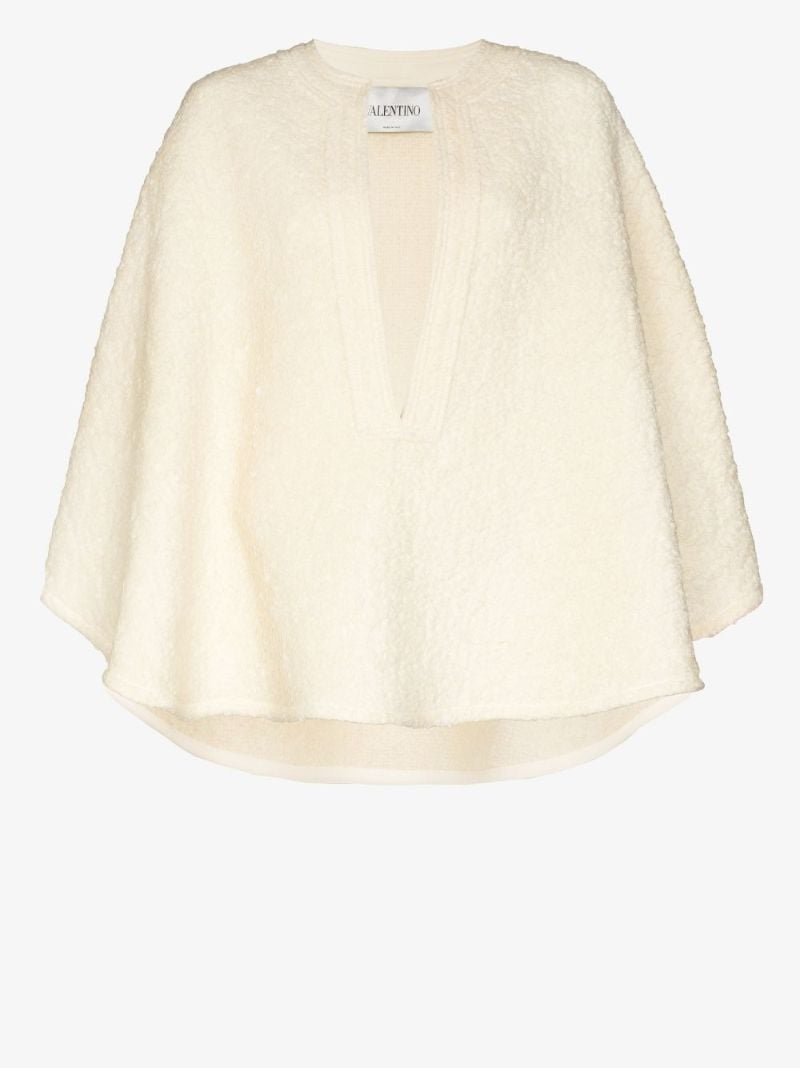 Coated Wool BouclÃ_x0083_Â© Cape Coat