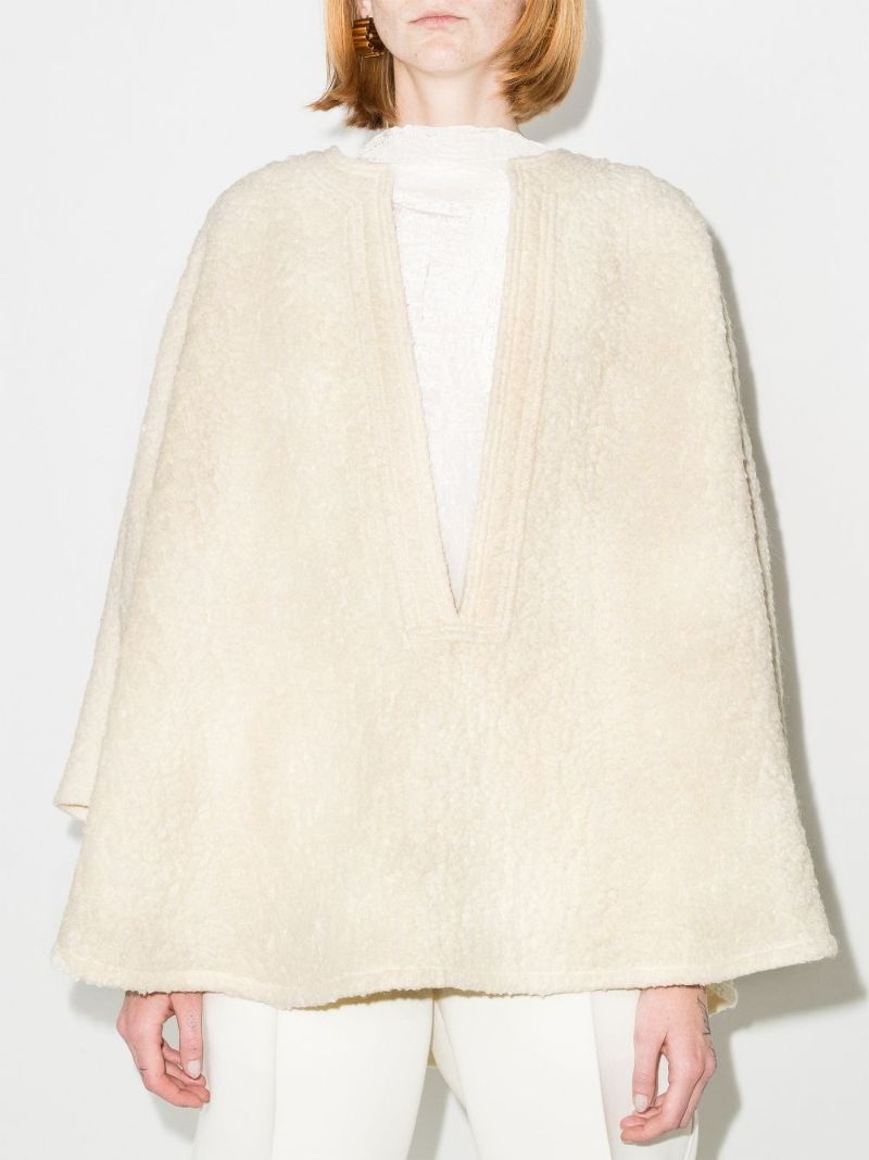 Coated Wool BouclÃ_x0083_Â© Cape Coat