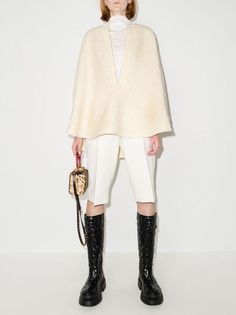 Coated Wool BouclÃ_x0083_Â© Cape Coat