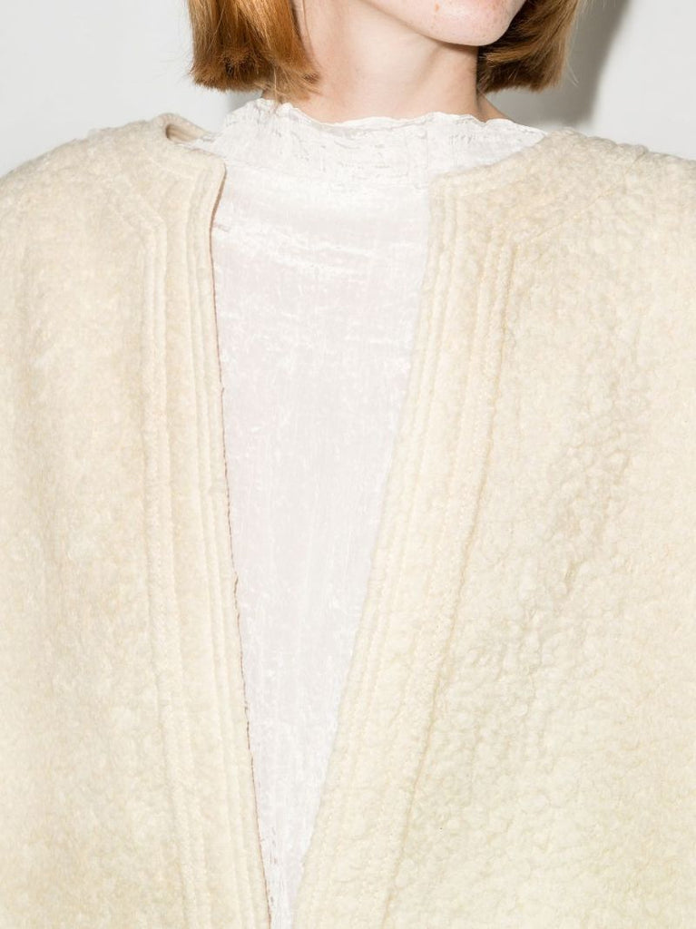 Coated Wool BouclÃ_x0083_Â© Cape Coat