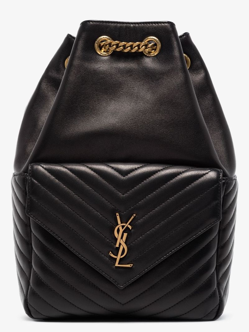 Black Joe Quilted Leather Backpack