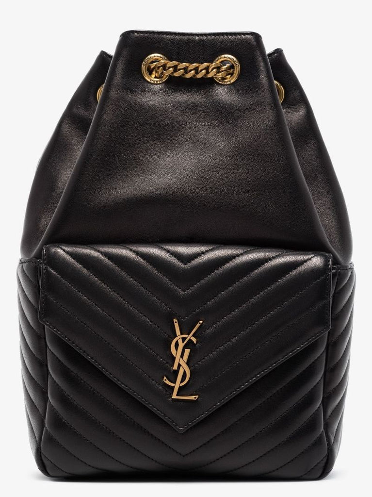 Black Joe Quilted Leather Backpack