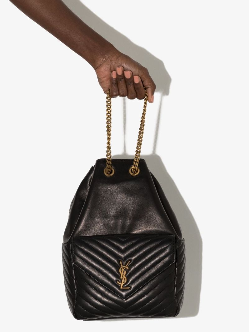 Black Joe Quilted Leather Backpack