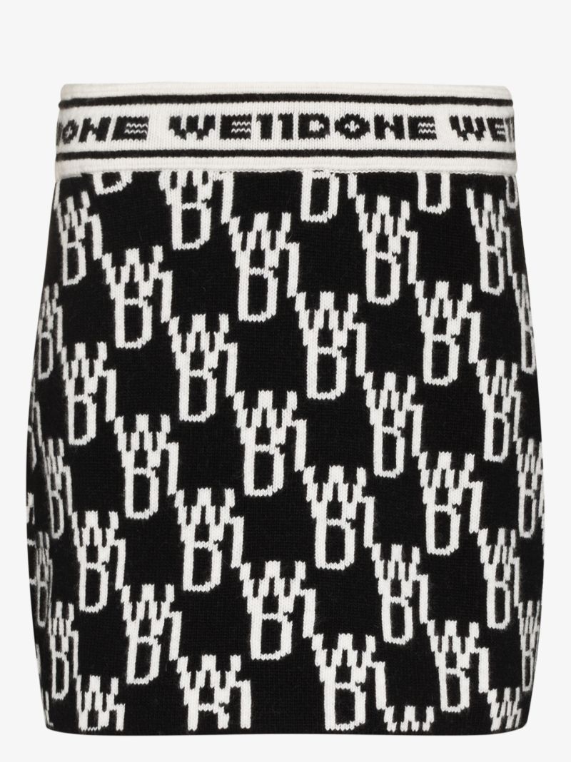 Logo Knit Mini Skirt