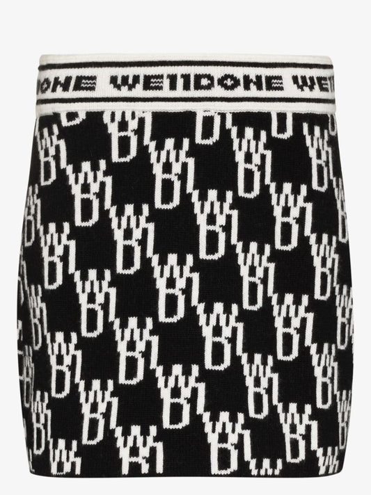 Logo Knit Mini Skirt