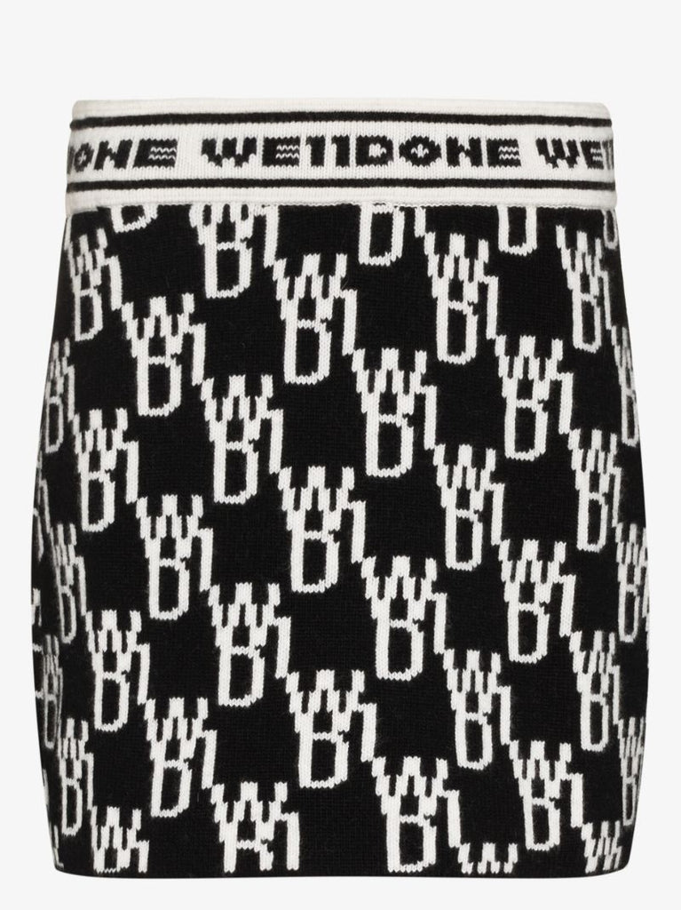 Logo Knit Mini Skirt