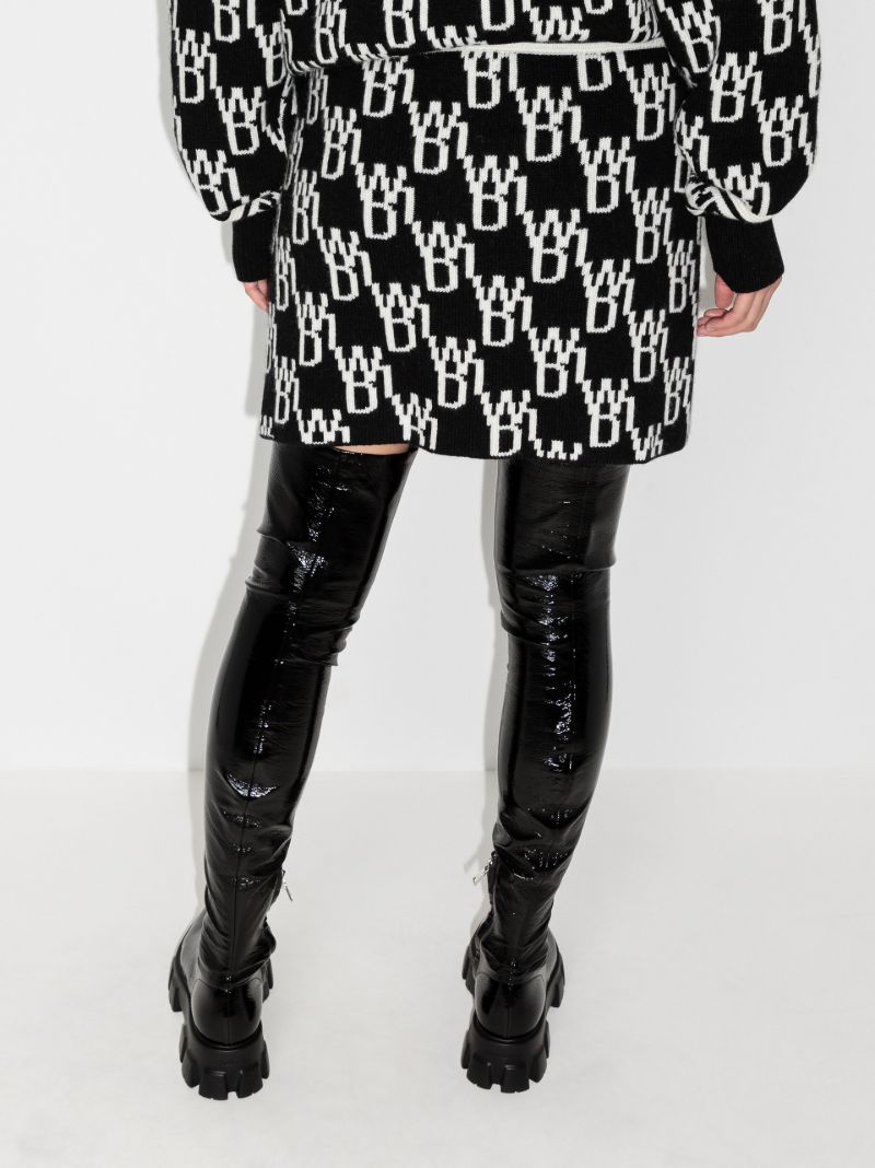 Logo Knit Mini Skirt