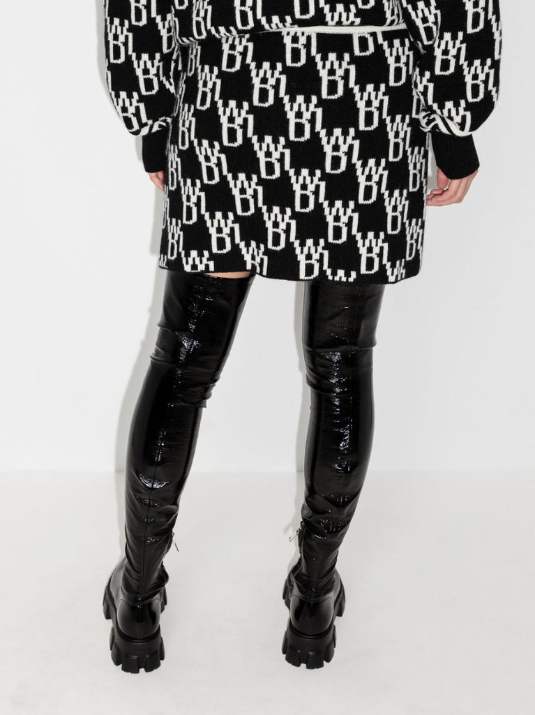 Logo Knit Mini Skirt