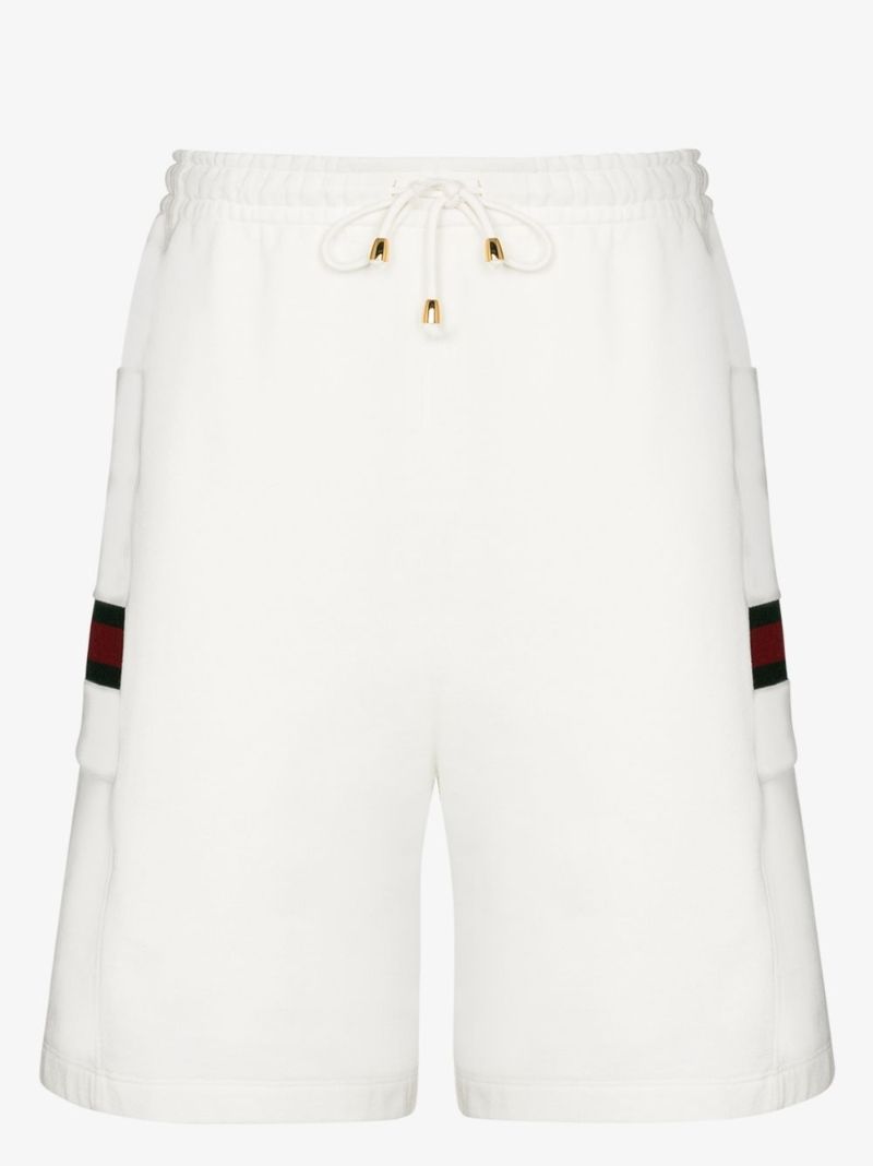 Web Stripe Cotton Track Shorts