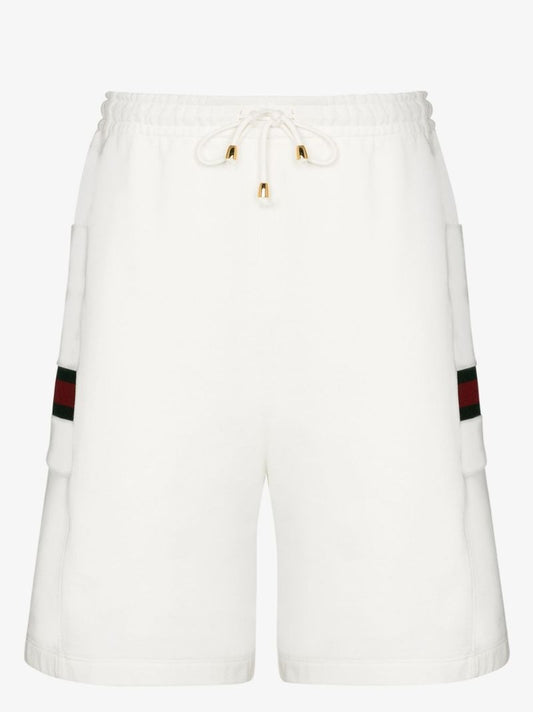 Web Stripe Cotton Track Shorts