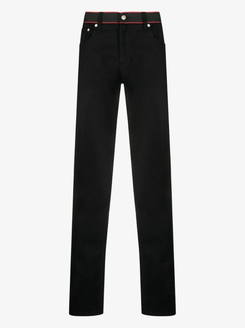 Logo Waistband Slim Fit Jeans