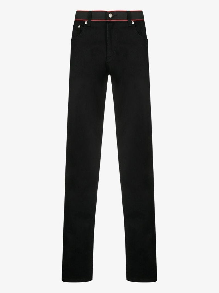 Logo Waistband Slim Fit Jeans