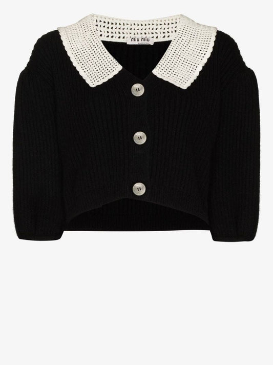 Crochet Collar Cardigan