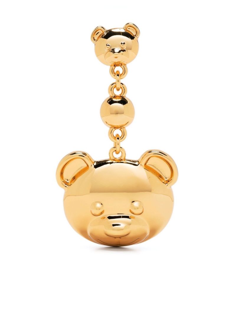 Gold-tone Teddy Bear Drop Earrings