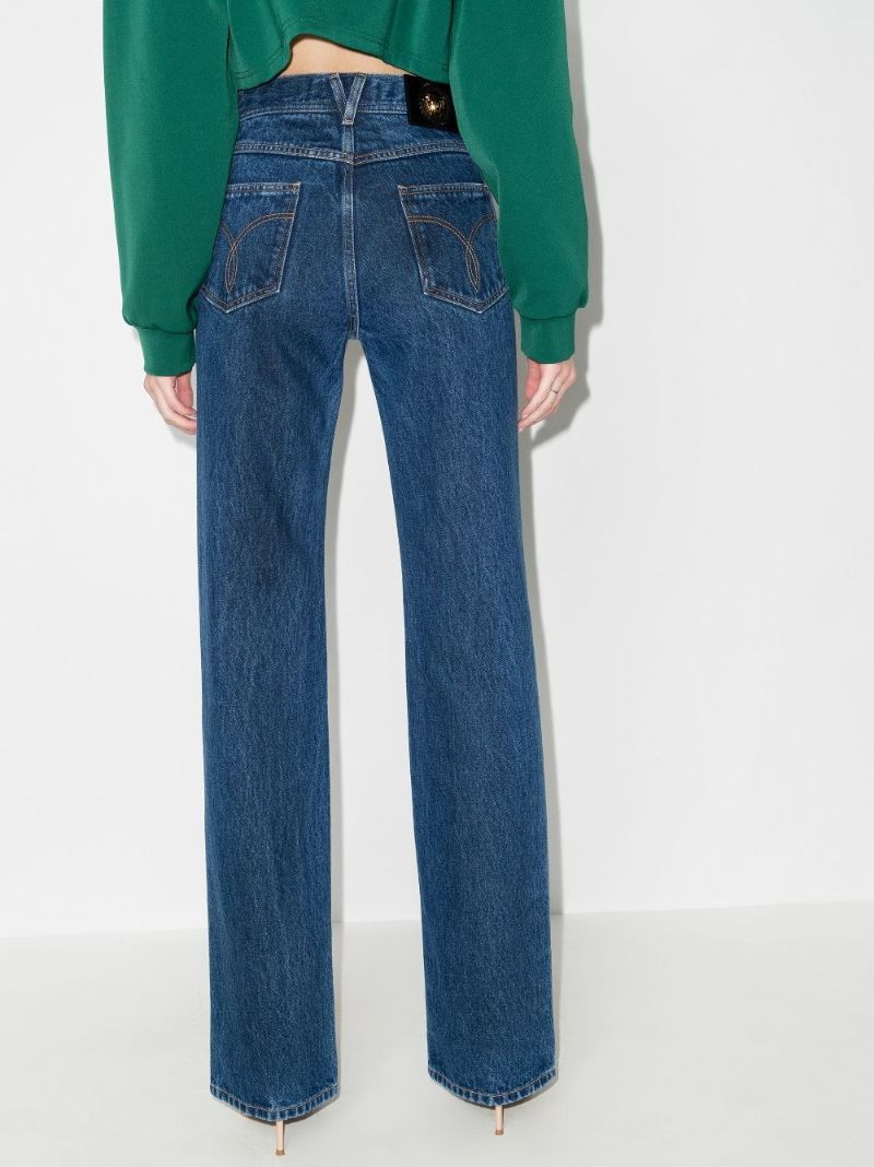 Greca Border Print Jeans