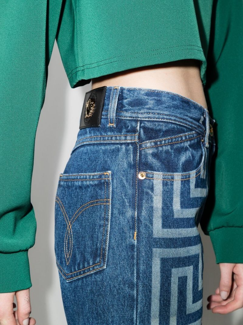 Greca Border Print Jeans