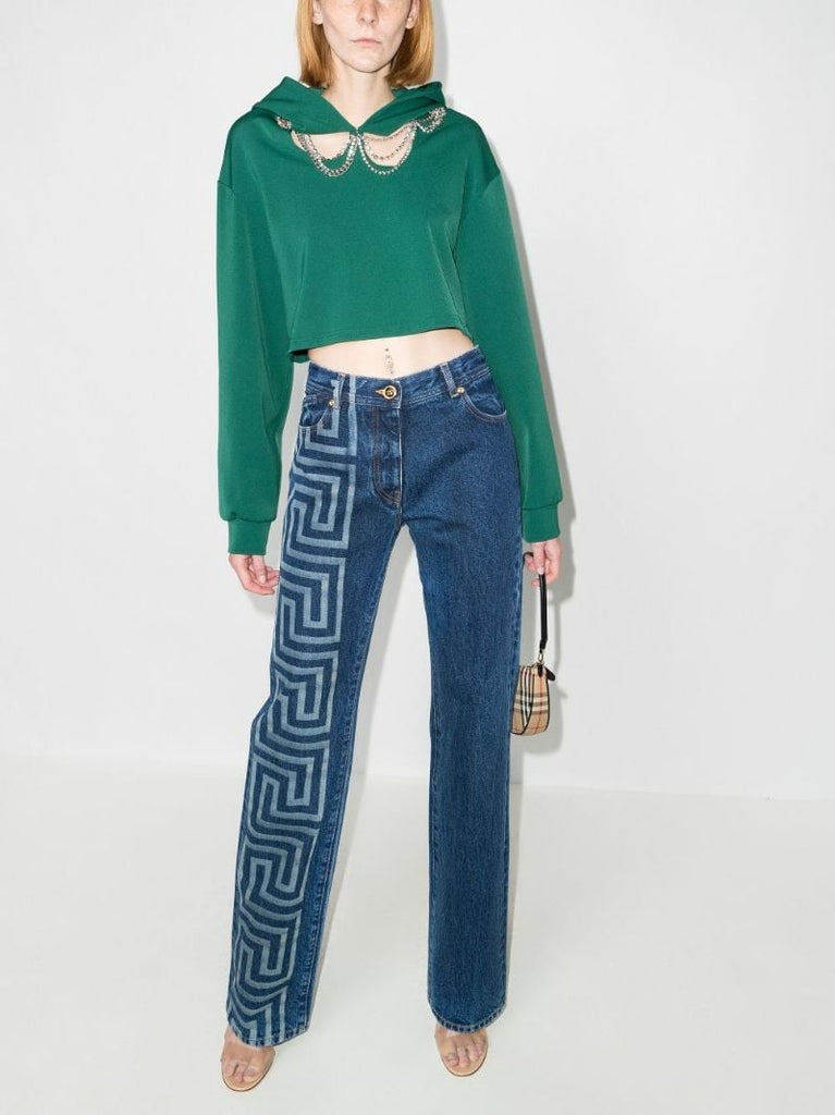 Greca Border Print Jeans
