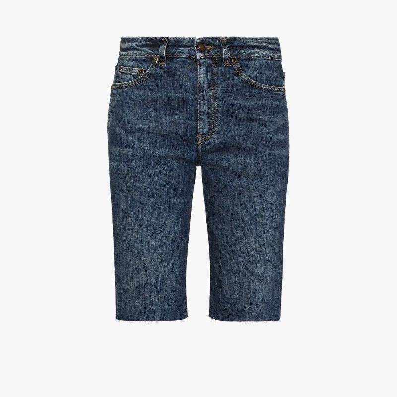 Knee-length Denim Shorts