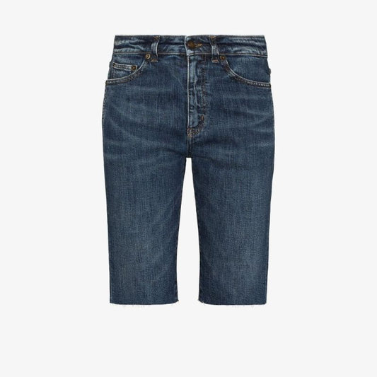 Knee-length Denim Shorts