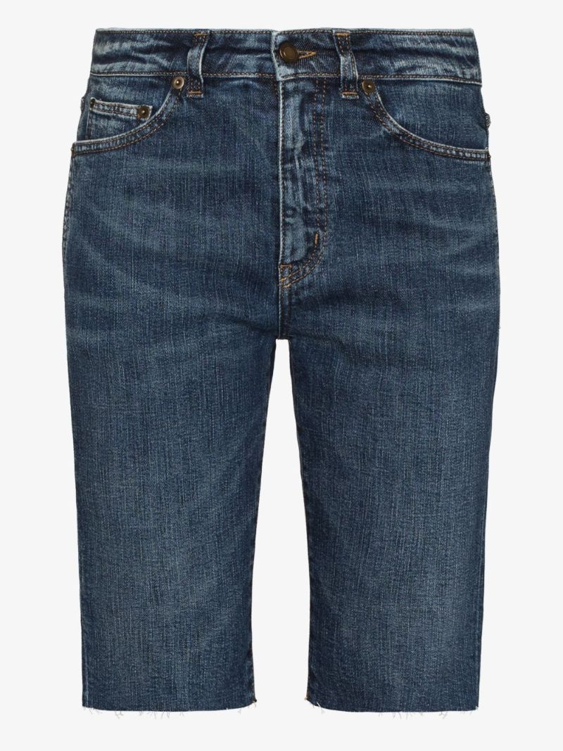 Knee-length Denim Shorts