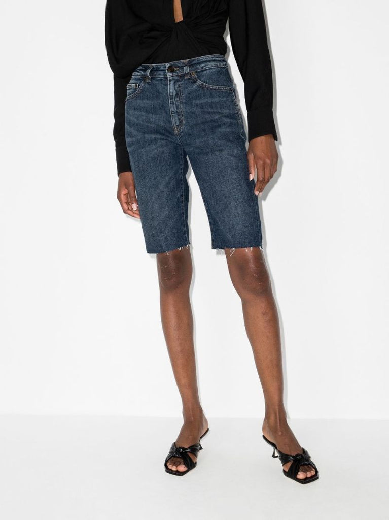 Knee-length Denim Shorts