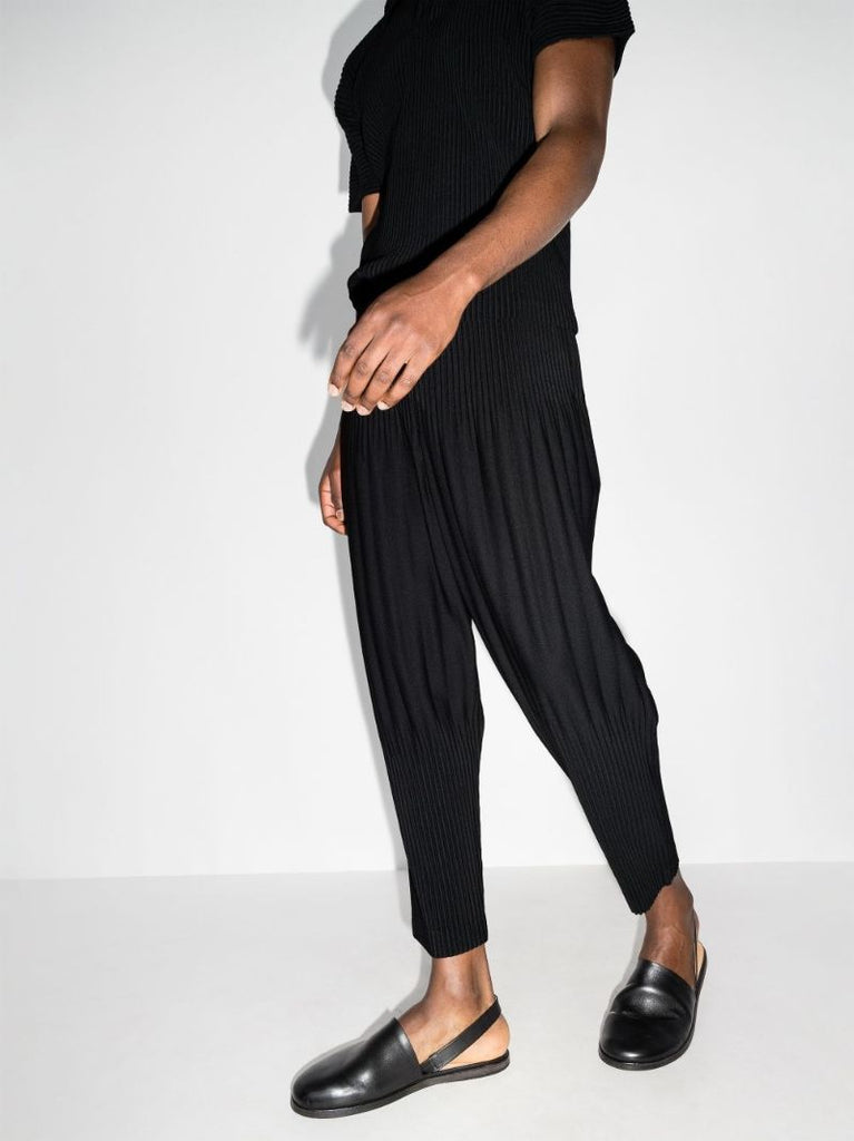 Tapered PlissÃ_x0083_Â© Trousers
