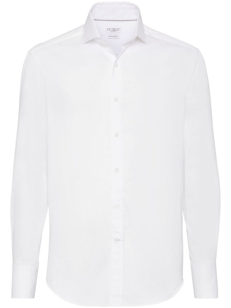Button-up Cotton Poplin Shirt