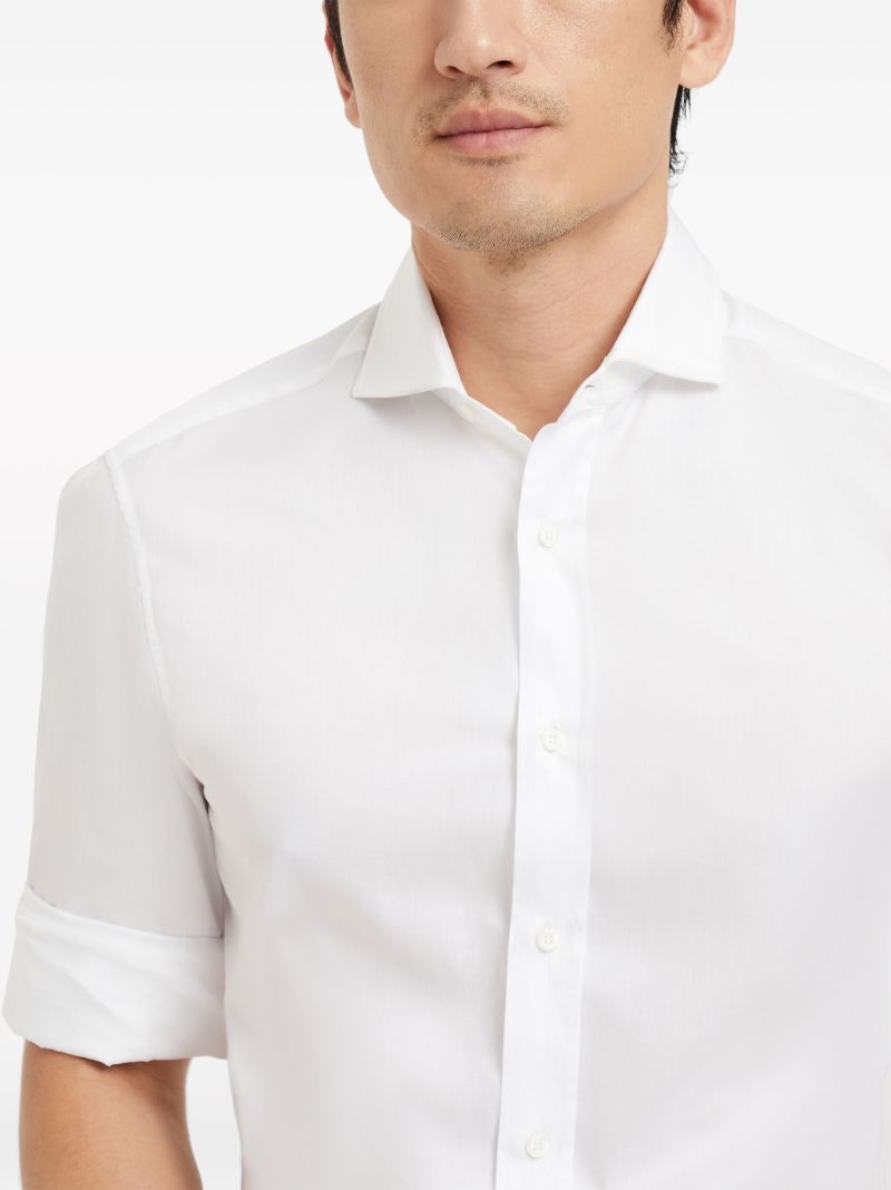 Button-up Cotton Poplin Shirt