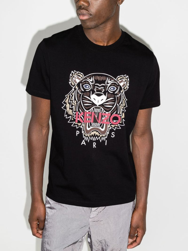 Tiger Print Cotton T-shirt