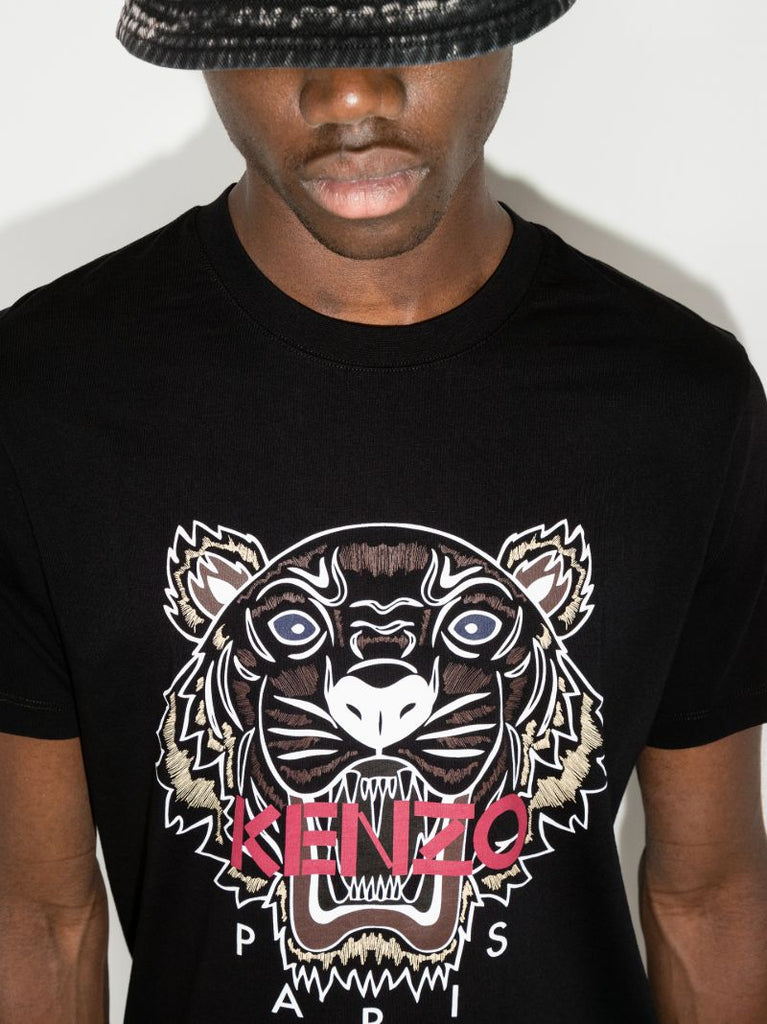 Tiger Print Cotton T-shirt
