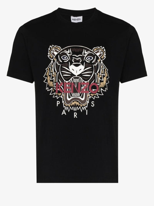 Tiger Print Cotton T-shirt