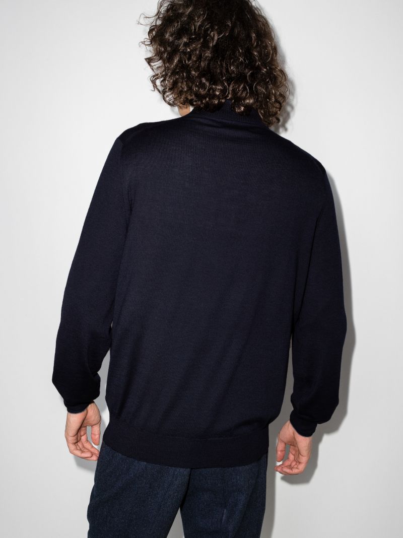 Long Sleeve Wool Polo Shirt