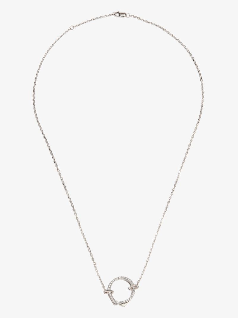 18k White Gold Antifer Diamond Necklace