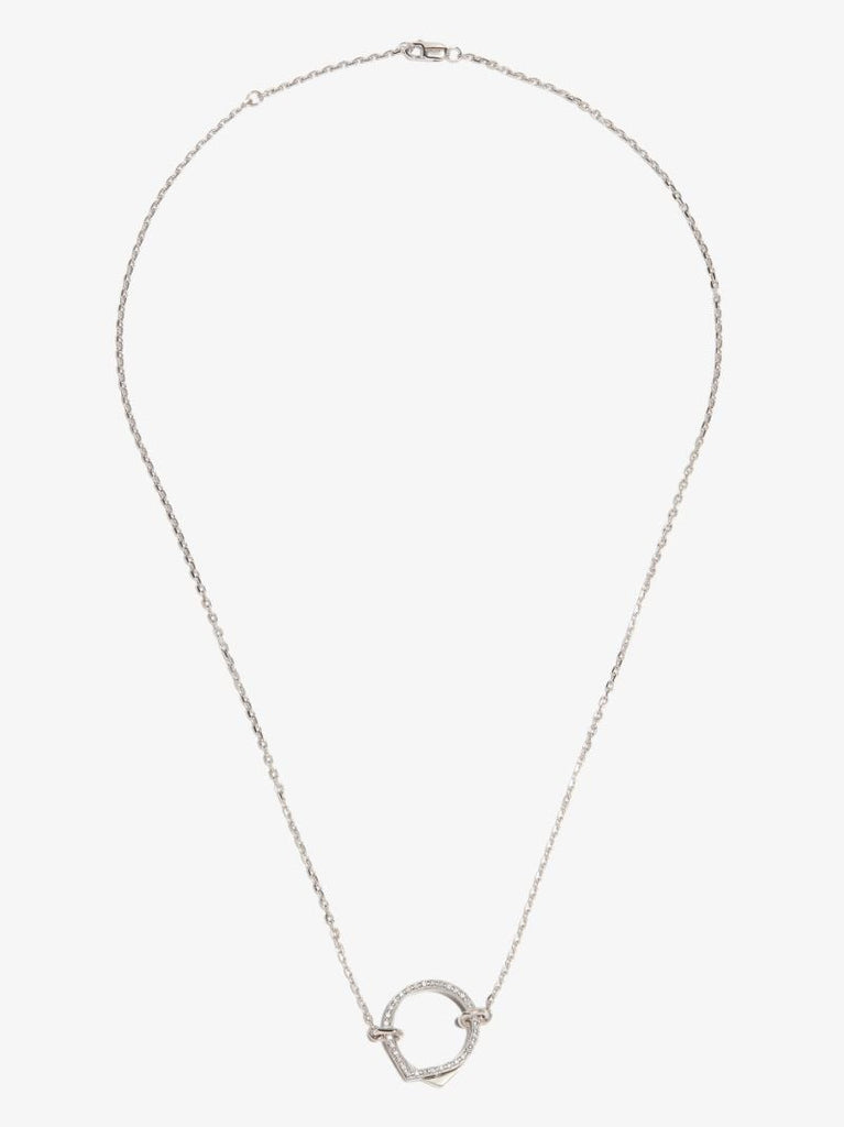 18k White Gold Antifer Diamond Necklace