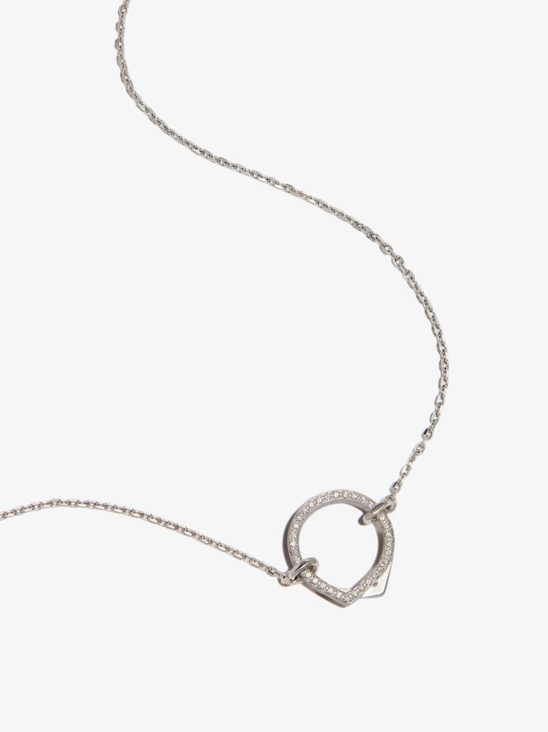 18k White Gold Antifer Diamond Necklace