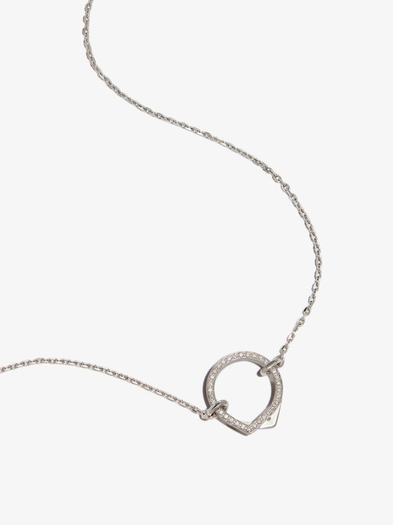 18k White Gold Antifer Diamond Necklace