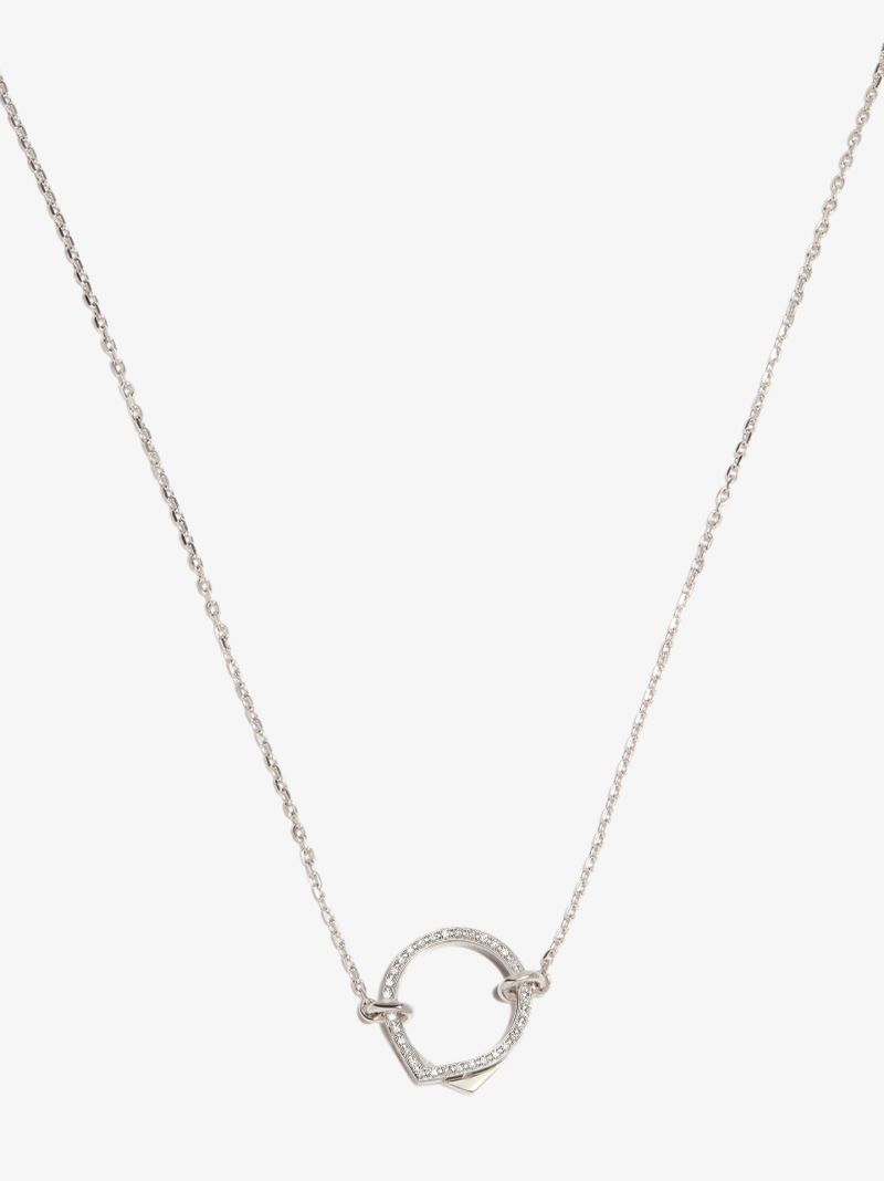 18k White Gold Antifer Diamond Necklace
