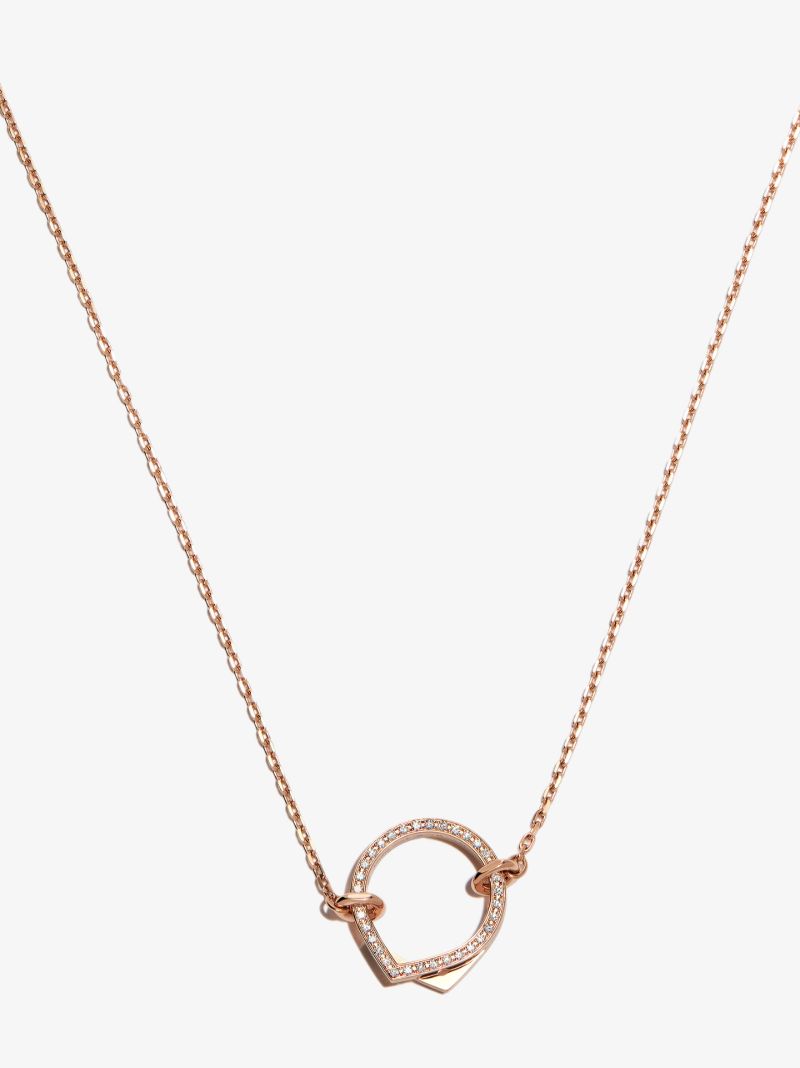18k Rose Gold Antifer Diamond Necklace