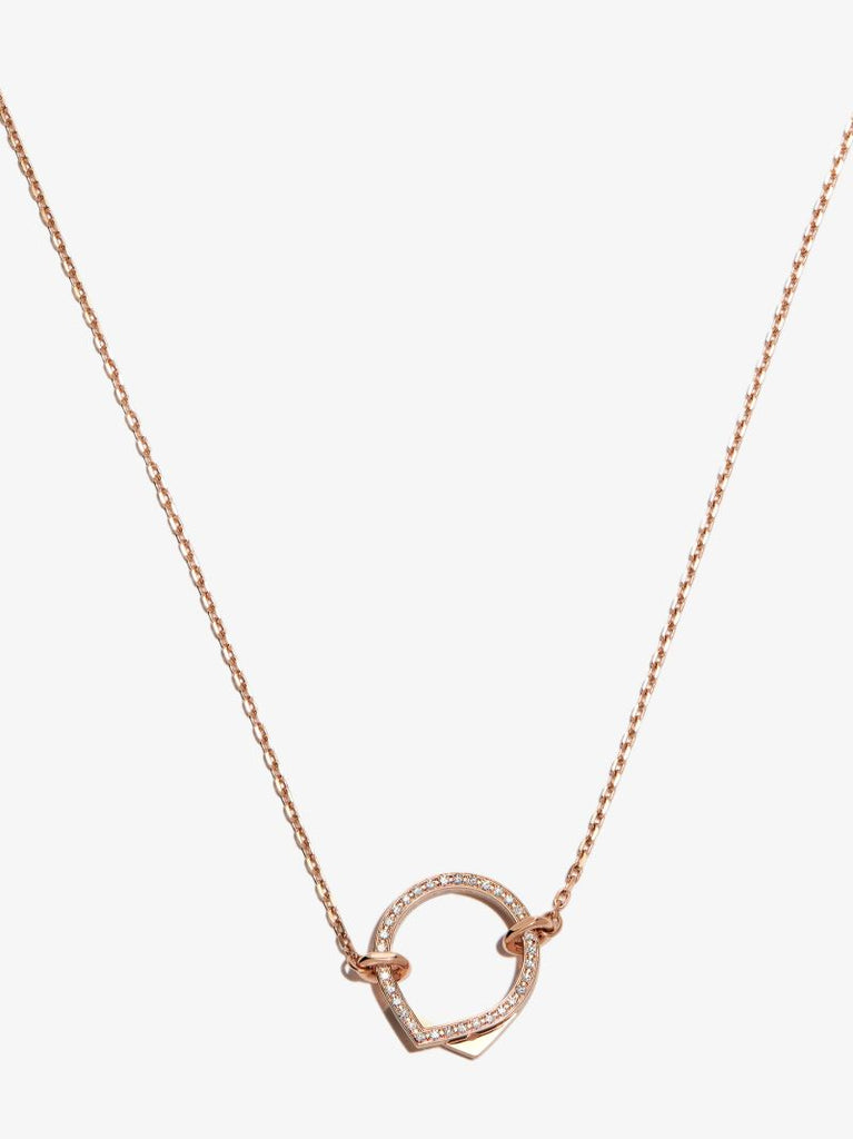 18k Rose Gold Antifer Diamond Necklace