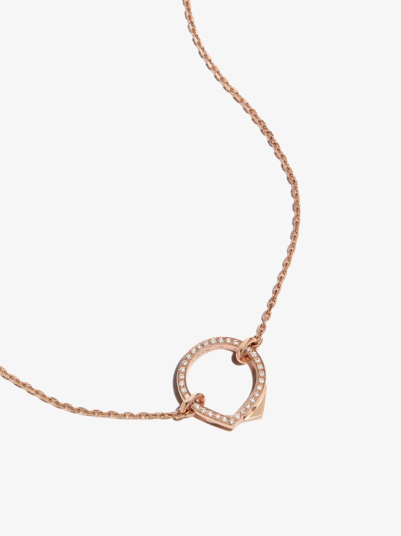 18k Rose Gold Antifer Diamond Necklace