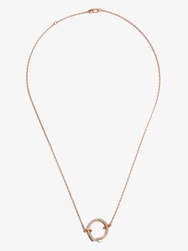 18k Rose Gold Antifer Diamond Necklace
