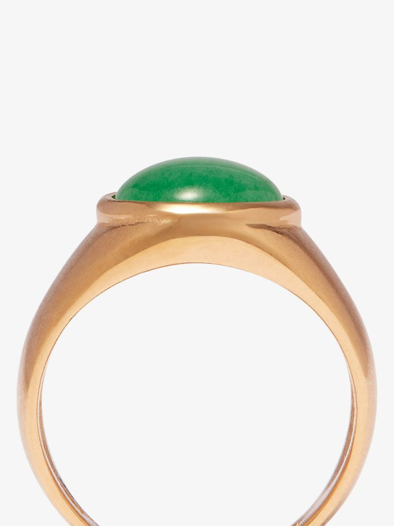 Gold Vermeil Classico Malay Jade Signet Ring